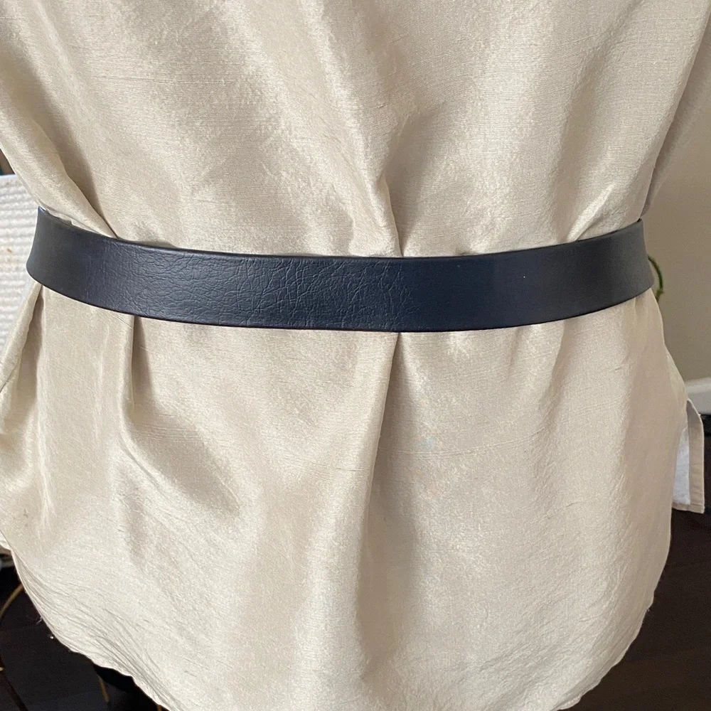 Elegant Gold Leaf Black Belt